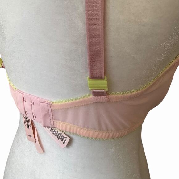 Victoria's Secret 34DDD Tease Bra Underwire Unlined Demi Light Pink Mesh NWT - Picture 8 of 8